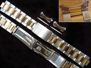   ALLOY PLATED 2 TONE JUBILEE BAND BRACELET FOR ROLEX OLD DATEJUST WATCH