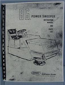 Tennant 86 Power Sweeper Instruction & Parts Manual