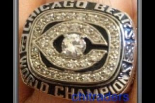  Bears Walter Payton Super Bowl Championship Ring size 11 WHITE GOLD