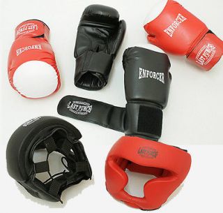   Pro Boxing Gloves & Pro Head Gears Heavy Duty Boxing Punching Gear