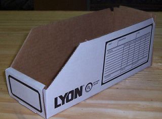 10 Pack of 8358 Lyon Cardboard Parts Bins,Shelving Boxes,8x12x4​ 1 