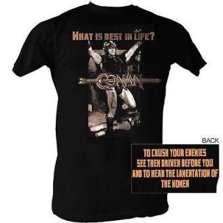 What Is Best In Life? Quote Conan The Barbarian T Shirt New