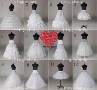 12 style white a line hoop hoop less short crinoline