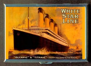 OLYMPIC TITANIC WHITE STAR ID Holder, Cigarette Case or Wallet MADE 