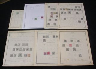   CEYLON British Colony POSTAGE STAMPS 7 Pages Old Collection LOT 2232L