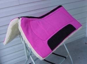 New Pink Thick Fleece Contoured Western Saddle Blanket Pad Horse Tack