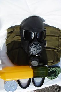 Russian USSR millitary black rubber gas mask PMK Large size 3y