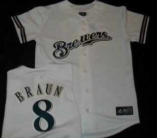 Milwaukee Brewers Ryan Braun Youth Jersey By Majestic