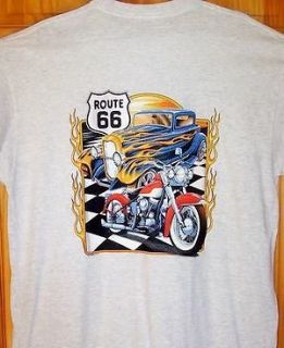 New Gray Pocket T Shirt  ROUTE 66  Sz Sm   3XL *Biker