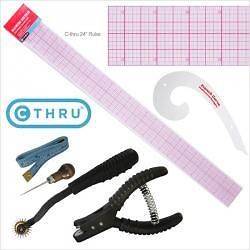 24 C Thru Ruler with Pattern Tools Set 807A B