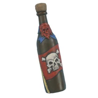 PLASTIC CARIBBEAN PIRATE BOTTLE OF RUM, CORKED WINE, HALLOWEEN PARTY 