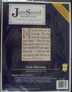 Jane Snead Samplers 364 Irish Blessing Vintage Cross Stitch Embroidery 