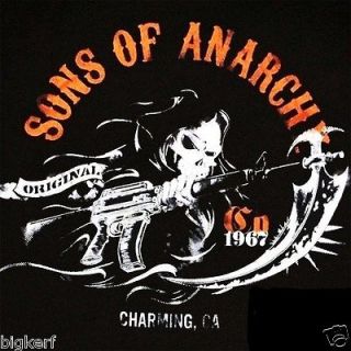 Sons of Anarchy {Charging Reap​er} Official Licensed SOA 2 Sided T 