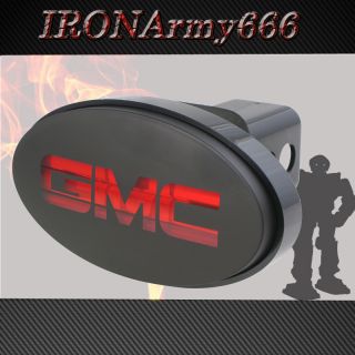   GMC TRAILER HITCH RECEIVER COVER W/ LED BRAKE TAIL RUNNING LIGHT LAMP