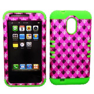 Samsung Galaxy S 2 Epic Touch 4G D710 Hybrid Cover Saints Pink Green 