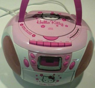 Hello Kitty Boom Box  CD Player,AM/FM Radio &Cassette / Pre Owned