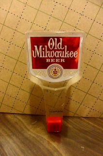 COMMERCIAL SMALL OLD MILWAUKEE BEER, KEG, DRAFT, TAP HEAVY ACRYLIC 