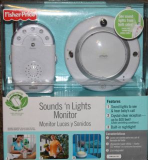 Fisher Price Sounds n Lights Monitor 2 Channels 500 ft Range Built 