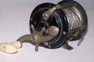 Vintage OCEAN CITY 939 CONVENTIONAL REEL SPOOLED WITH STAINLESS WIRE 