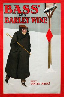 Bass No. 1 Barley Wine Advertisement Poster 12x8