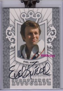 2007 SPORTKINGS A AUTO SILVER EVEL KNIEVEL /99 AUTOGRAPH MOTORCYCLE 