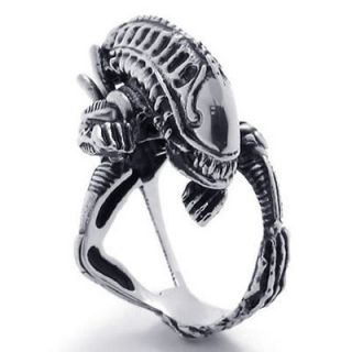   Tone Alien Dragon Skull Stainless Steel Mens Ring Size 11 W21026