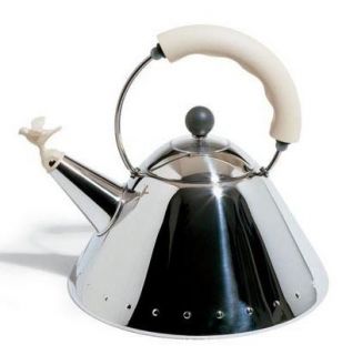 ALESSI MICHAEL GRAVES KETTLE WHITE HANDLE (9093WI) NEW