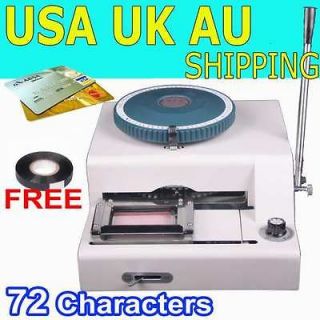 NEW EMBOSSER EMBOSSING & INDENTING MACHINE MANUAL ID PVC CARD 72 