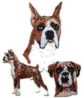 Boxer Dog Breed Embroidered Iron On Applique Patch