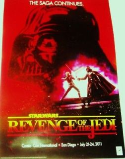 SDCC 2011 Rare Star Wars Revenge of the Jedi Poster