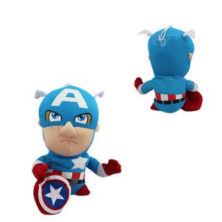   Comics Collector Plush Squeaky 12 Captain America & Ball Dog Toy Set