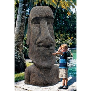 Easter Island Moai Monolith Statue Garden Polynesian Giant Sculpture