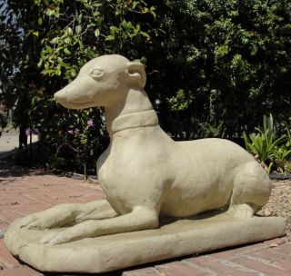   LAYING GREYHOUND STATUE Garden Estate Statuary Vintage Whippet Dog Art