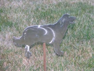 Golden Retriever Dog yard garden art statue stake home decor metal