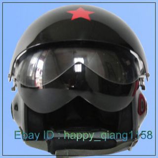 TK Chinese Military Jet Pilot Fighter Helm Cycling Bright Black Helmet 