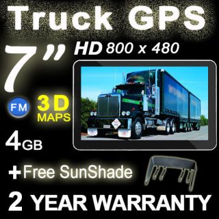   GPS Navigation HD Newest Truck Map 4G 128M Bundle Sun Shade Sun Visor