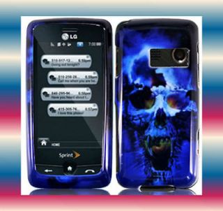 hSkull Straight Talk LG 511C Slider Snap on Phone Cover Hard Shell 