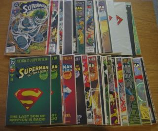Newly listed DEATH of SUPERMAN 30 issue lot Doomsday Reign of Supermen