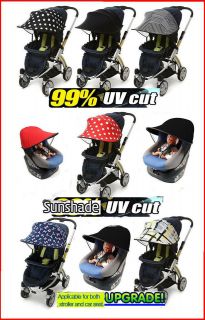   Canopy for baby stroller & Car Seat 99% UVCut Sun block Parasol