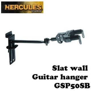EX DISPLAY HERCULES GSP50SB SLAT WALL GUITAR HANGER ALL SLATS slatwall 