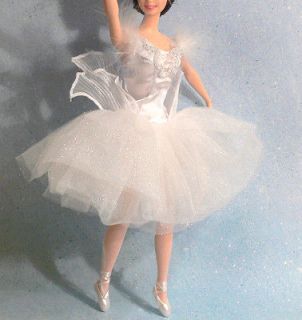   White beaded & feathered Ballet Costume SWAN QUEEN Swan Lake Ballet