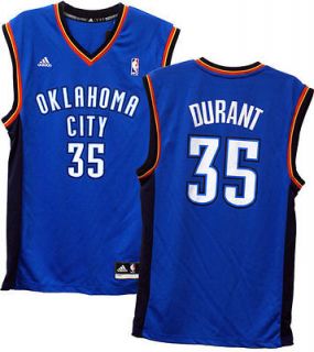 Kevin Durant Oklahoma Thunder Adidas Blue Printed Jersey