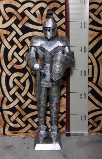 Foot SILVER Suit of Armor Knight   Sword & Shield