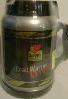   Drinking Mug Travel Cup Silver Black Extreme Long Straw Made USA