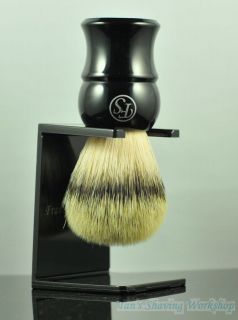 Synthetic Hair Shaving Brush with Faux Ebony Handle 24mm Knot