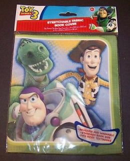 Toy Story 3 Stretchable Fabric Book Cover, NIP Woody Buzz Lightyear 