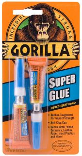 Gorilla Super Glue Rubber Toughened For Impact Strength Anti Clog Cap 