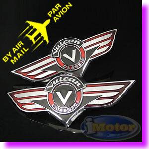Chrome Gas Tank Decal Badge Emblem for Kawasaki Vulcan VN 750 800 900 