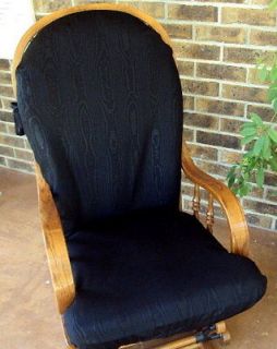   for Your Glider Rocking Chair Cushions Custom Made  BLACK MOIRE LOOK