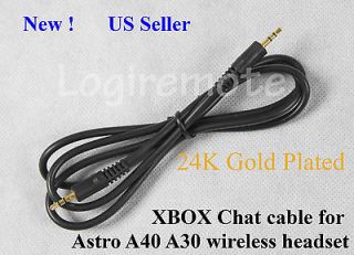 XBOX chat Talkback Cable wire 4 ASTRO A40 A30 headset New Gold plated 